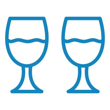 şarap cam ikonu vektör illüstrasyonu