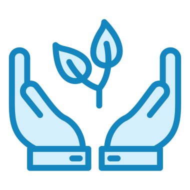 Bitkileri koru. Web simgesi basit illüstrasyon