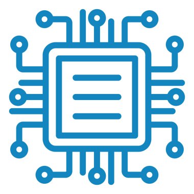 İşlemci. Web simgesi basit illüstrasyon