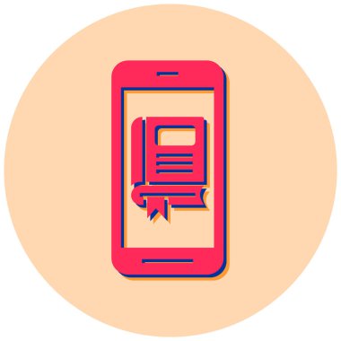 Cep telefonu simgesi, vektör illüstrasyonu