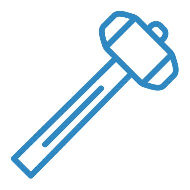 Çekiç. Web simgesi basit illüstrasyon