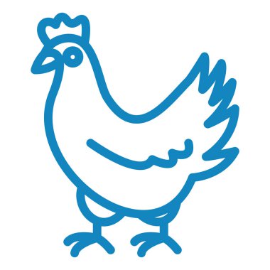 tavuk simgesi, vektör illüstrasyonu