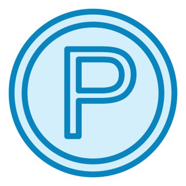 Park İmzalama Modern ikon vektör illüstrasyonu 