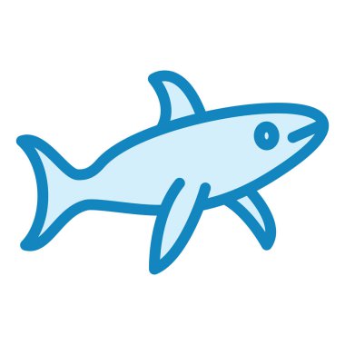 Köpekbalığı modern ikon vektör illüstrasyonu 