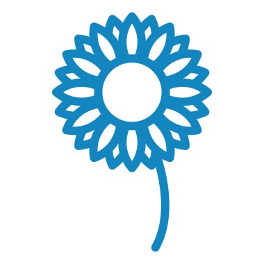 Çiçek. Web simgesi basit illüstrasyon