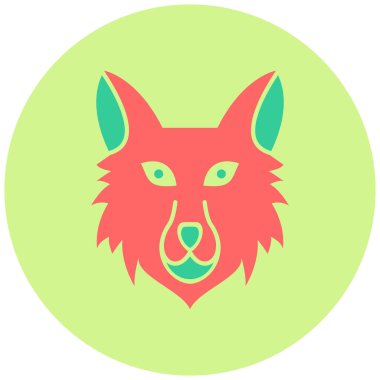 Tilki. Web simgesi basit illüstrasyon