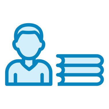 Kütüphaneci simgesinin vektör illüstrasyonu