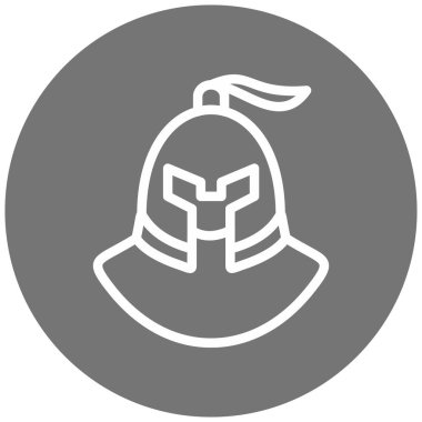 Miğfer. Web simgesi basit illüstrasyon