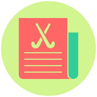 Hokey Haberleri. Web simgesi basit illüstrasyon