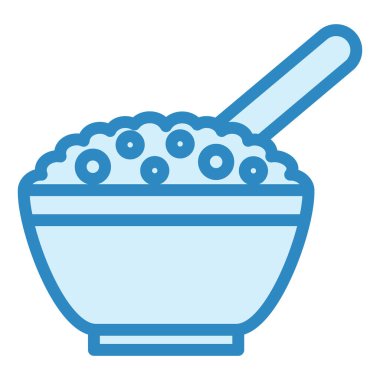 Mısır gevreği simgesi, vektör illüstrasyonu basit tasarım 