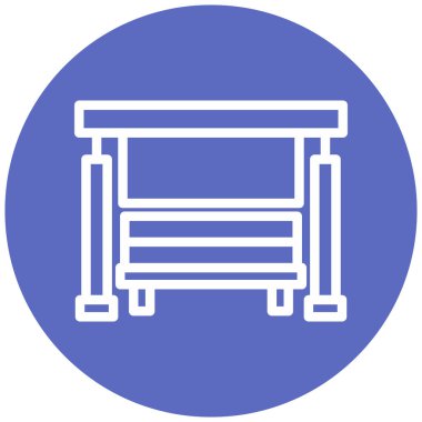 Hastane. Web simgesi basit illüstrasyon