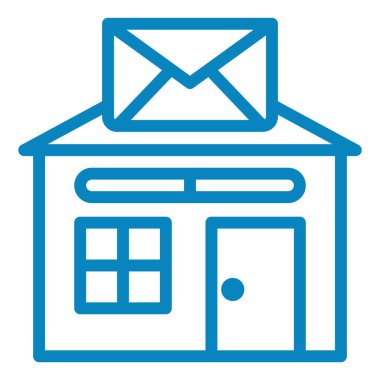 Posta kutusu. Web simgesi basit illüstrasyon