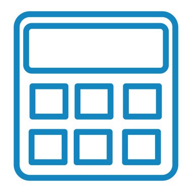 Hesap makinesi. Web simgesi basit illüstrasyon