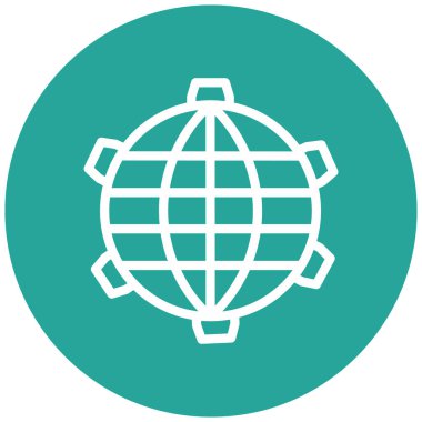 Toprak. Web simgesi basit illüstrasyon