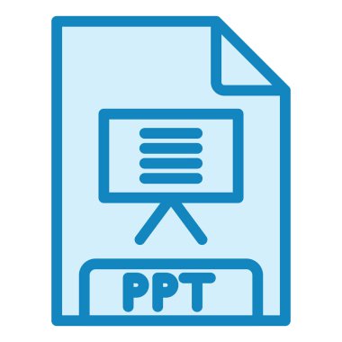 PPT dosya biçimi vektör illüstrasyonu