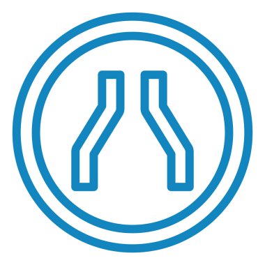 Yol işareti modern simgesinin vektör illüstrasyonu