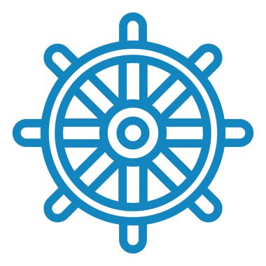 Gemi çarkı. Web simgesi basit illüstrasyon