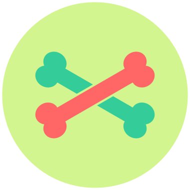 Kemikler. Web simgesi basit illüstrasyon