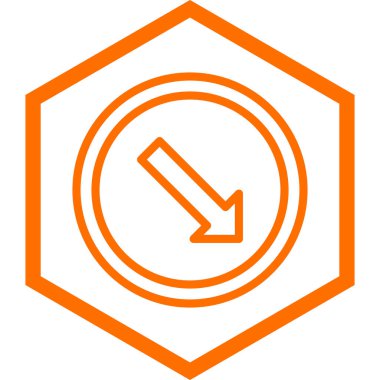 Turuncu ve sarı okun vektör çizimi