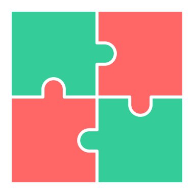 Bulmaca simgesi vektör çizimi