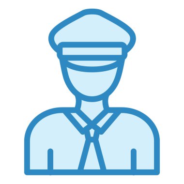 Güvenlik Görevlisi modern simge vektör illüstrasyonu 