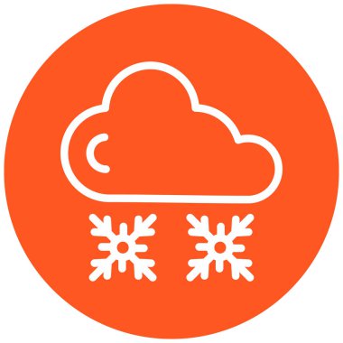 Karlı. Web simgesi basit tasarım