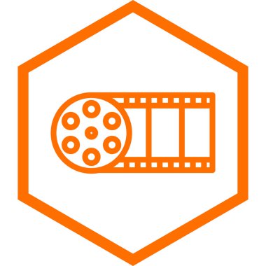 Film ikonu. vektör illüstrasyonu