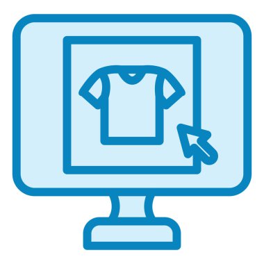 İnternetten alışveriş. Basit resimleme