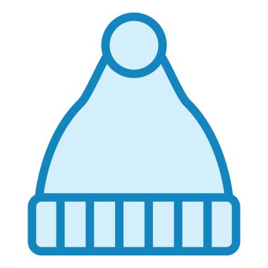 Örgü Şapka modern simge vektör illüstrasyonu 