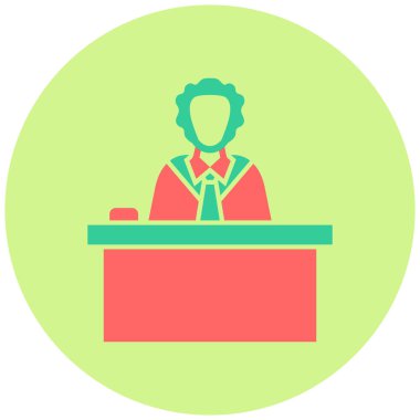 Sunum. Web simgesi basit illüstrasyon