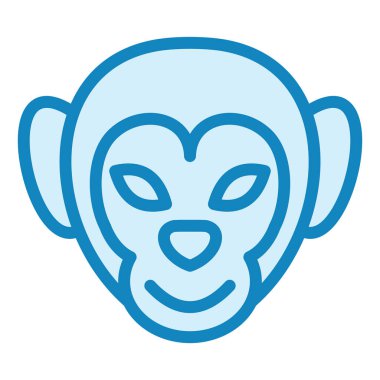 maymun modern simge vektör illüstrasyonu 