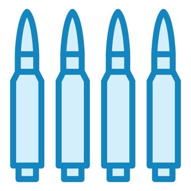 Mermi simgesi, vektör illüstrasyonu