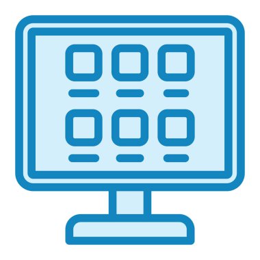 Akıllı televizyon. Web simgesi basit illüstrasyon