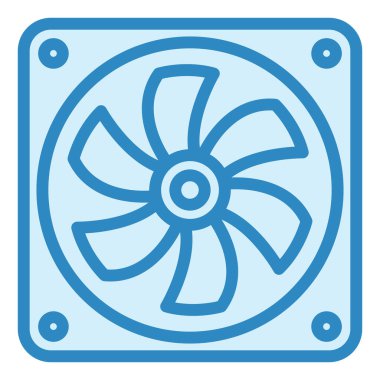 Pc Fan modern simge vektör illüstrasyonu 