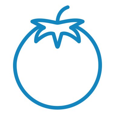 Domates. Web simgesi basit illüstrasyon