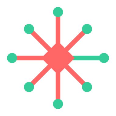 Kar tanesi. Web simgesi basit illüstrasyon