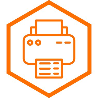 Yazıcı. Web simgesi basit illüstrasyon