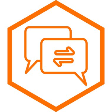 Sohbet balonu simgesi, vektör illüstrasyonu