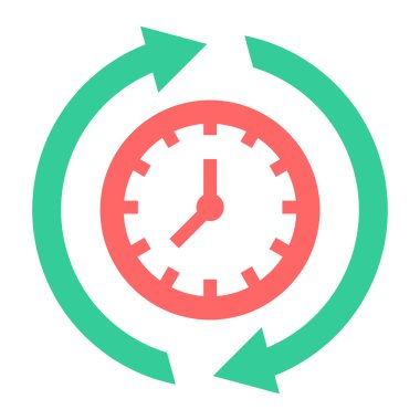 Saat. Web simgesi basit illüstrasyon