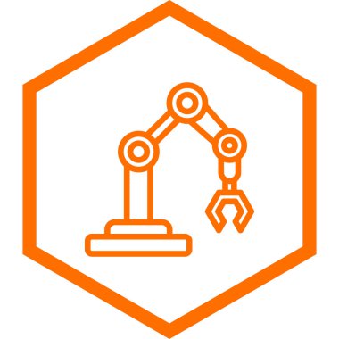 Robot simgesinin vektör illüstrasyonu