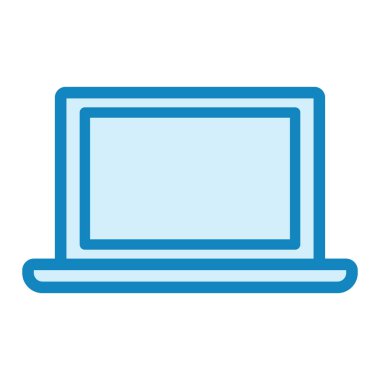 Dizüstü bilgisayar simgesi vektör çizimi