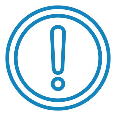 Ünlem işareti simgesi. Web için uyarı sembolü simgelerinin özet çizimi