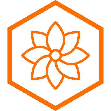 çiçek simgesi vektör illüstrasyonu