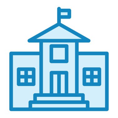 Okul ikonu. Basit resimleme