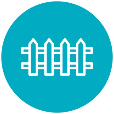 Çit. Web simgesi basit illüstrasyon