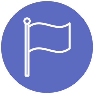 Bayrak. Web simgesi vektör illüstrasyonu