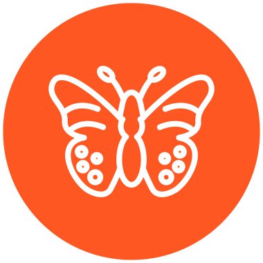 Kelebek. Web simgesi basit illüstrasyon