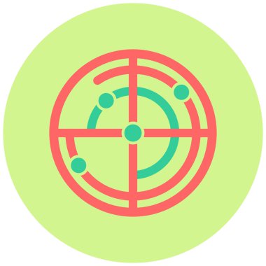 Radar. Web simgesi basit illüstrasyon