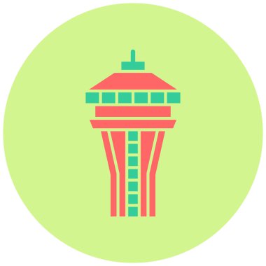 Space Needle simgesinin vektör illüstrasyonu