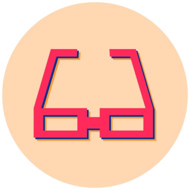 Gözlük. Web simgesi basit illüstrasyon